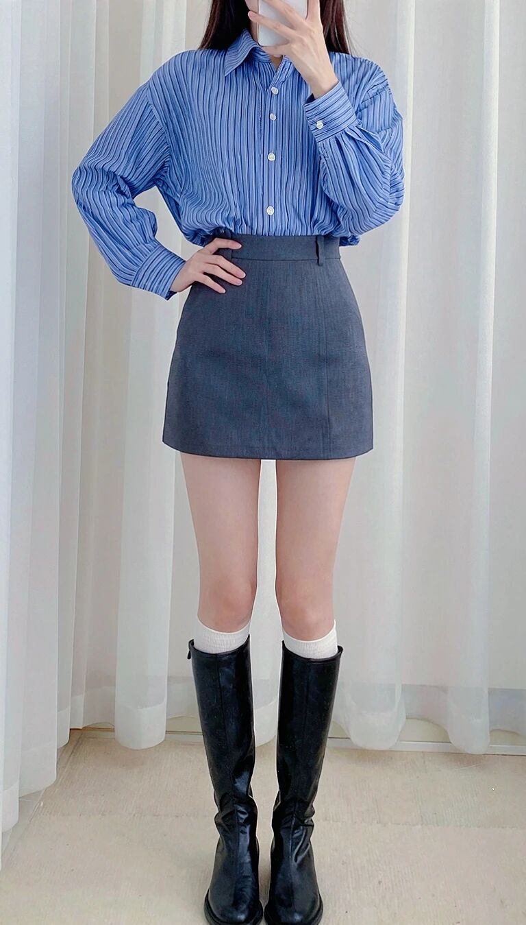 冷暖皮女生如何选适合自己的短裙和长裙搭配?