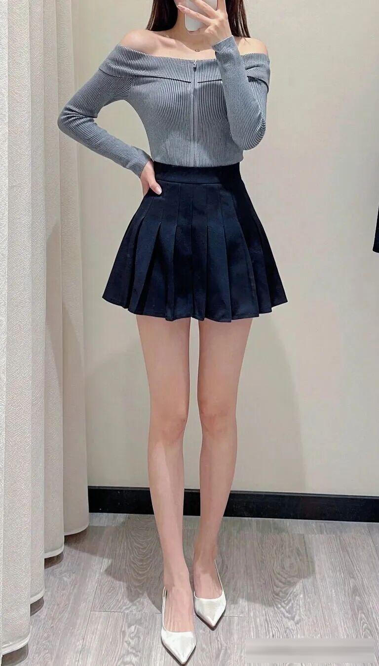 冷暖皮女生如何选适合自己的短裙和长裙搭配?