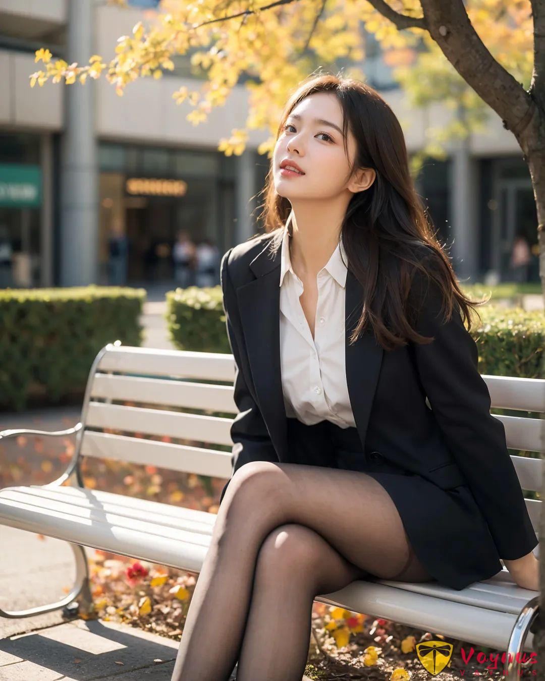 AI风格韩国女神！办公室御姐风，黑S大长腿，真的太绝了