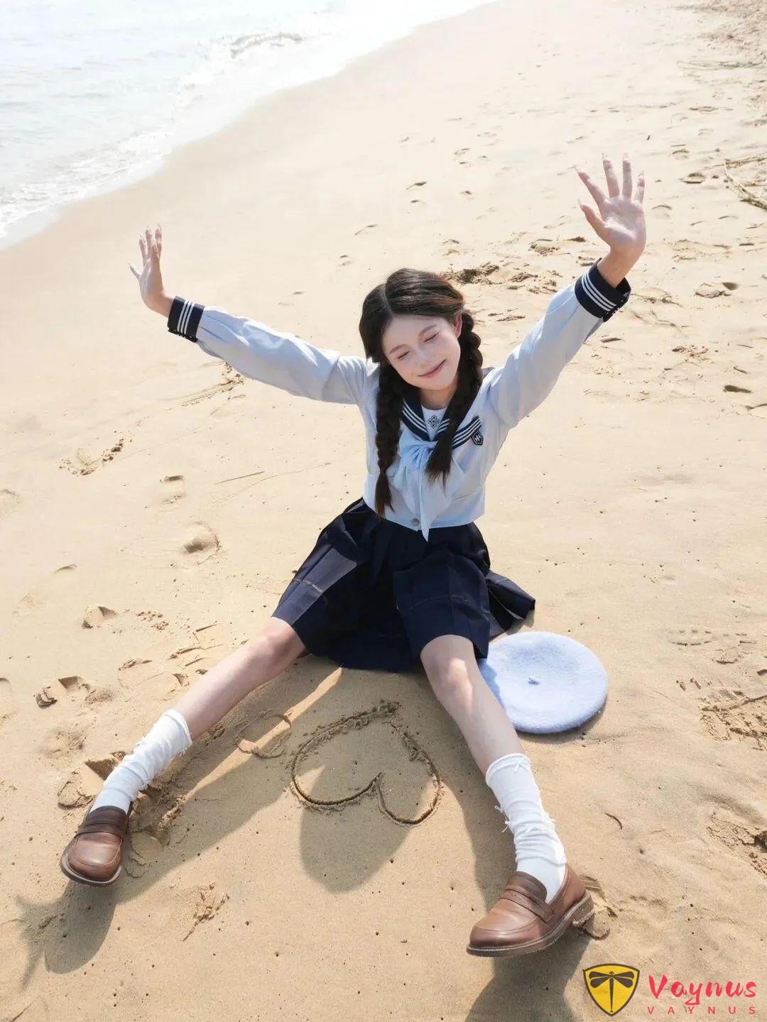 制服少女，8组推荐动作拍出温柔、灵动、不造作