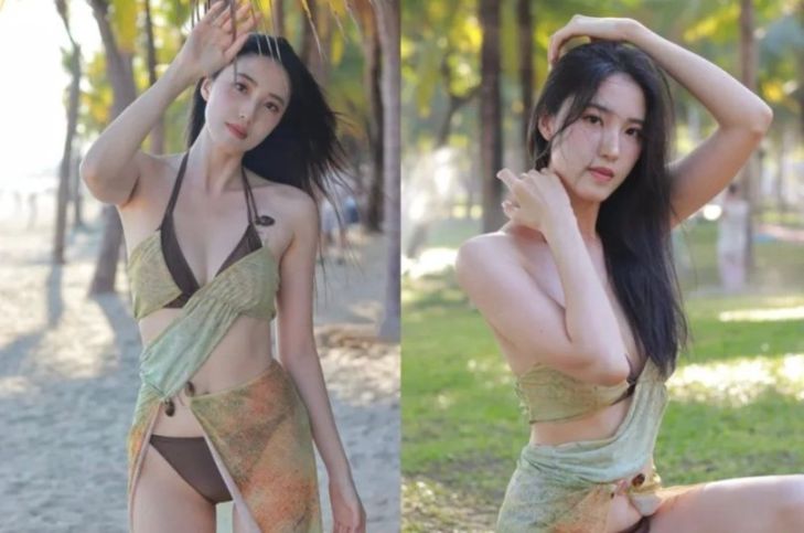 性感不靠裸露，轻咬指尖+斜阳侧身，氛围感拉满又不过界