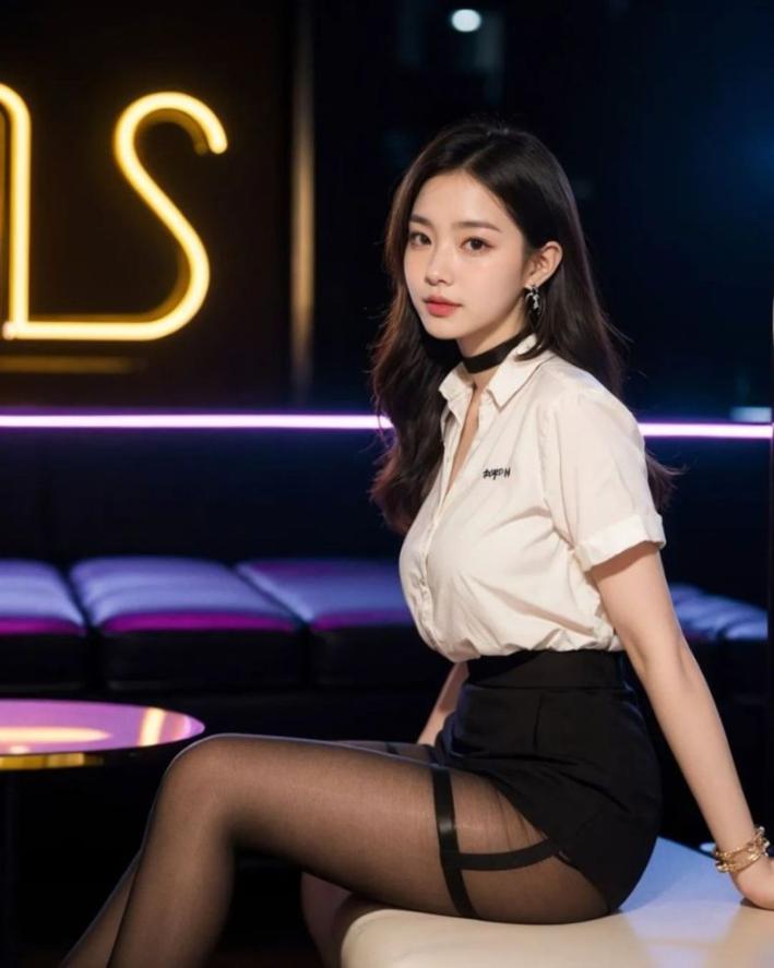 AI风格韩国女神！办公室御姐风，黑S大长腿，真的太绝了