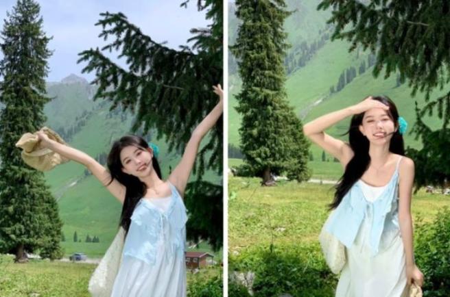 旅游拍照不知道摆什么姿势？穿长裙可以用的万能拍照姿势！自由又有氛围感