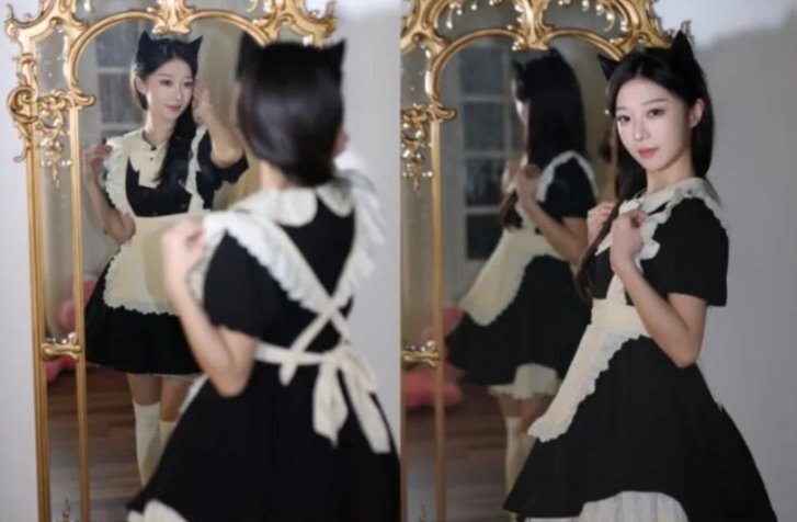 女仆装这样拍也太美了,9个氛围感姿势,又甜又乖,谁看谁迷糊