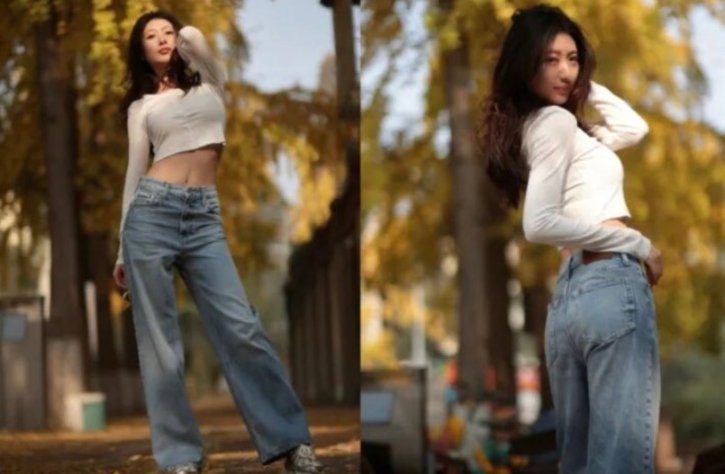 9个秋日银杏拍照姿势,清新干净显肤白,白衣牛仔才是yyds