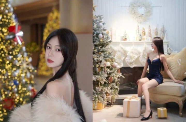 9个圣诞树拍照姿势,性感自信显身材,一眼沦陷的清冷御姐气场