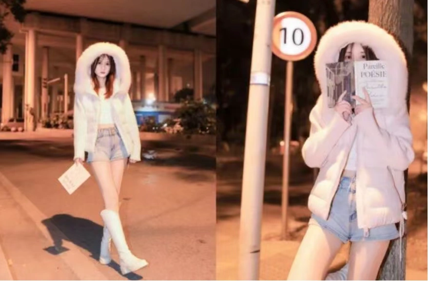 冬天穿羽绒服，9个拍照姿势，软糯可爱、显瘦保暖，谁能不爱呀