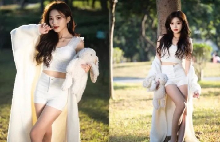 9个草地拍照姿势，白色毛衣+治愈逆光，在这个冬天被阳光狠狠宠爱