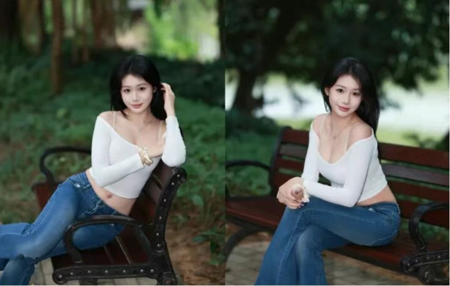 公園長椅拍照,9個冬日坐姿,溫柔知性有氣質,路人視角也很美