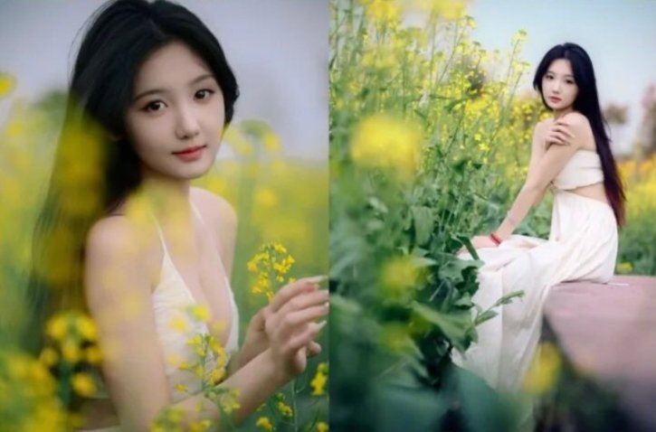 油菜花田怎麼拍？9個動作簡單易學，清新溫柔超治癒，盡顯曼妙身姿