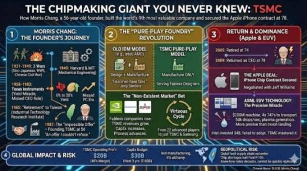 56歲創業、零股權起步、78歲重返CEO:張忠謀的三段人生
