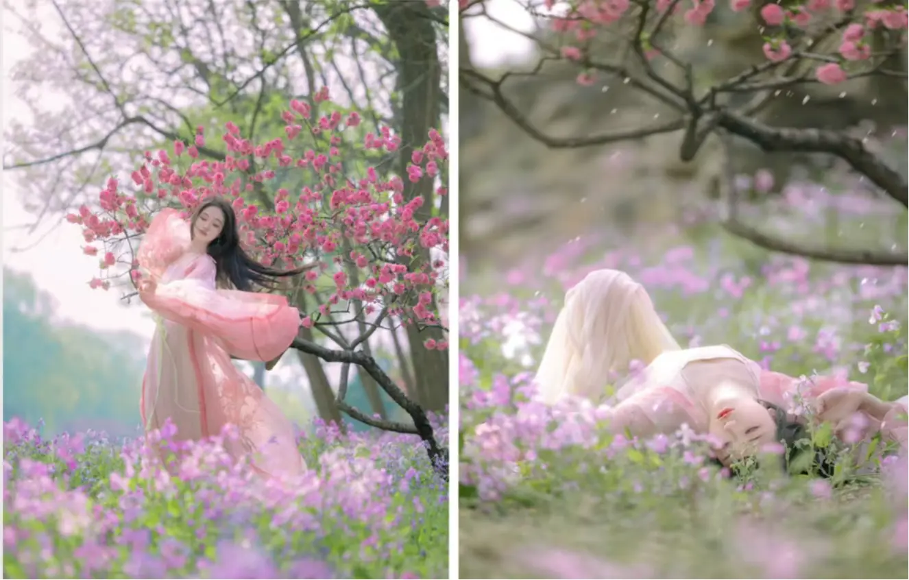 姿势越癫拍照越出片 | 春天花期赞爆朋友圈的绝美动作，谁拍谁漂亮！