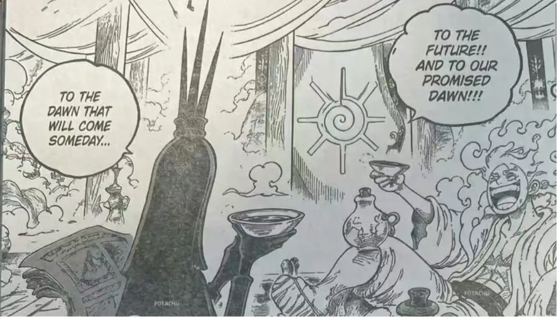海賊王1185話：伊姆大人和喬伊波伊喝酒聊天，布魯克是戴維一族