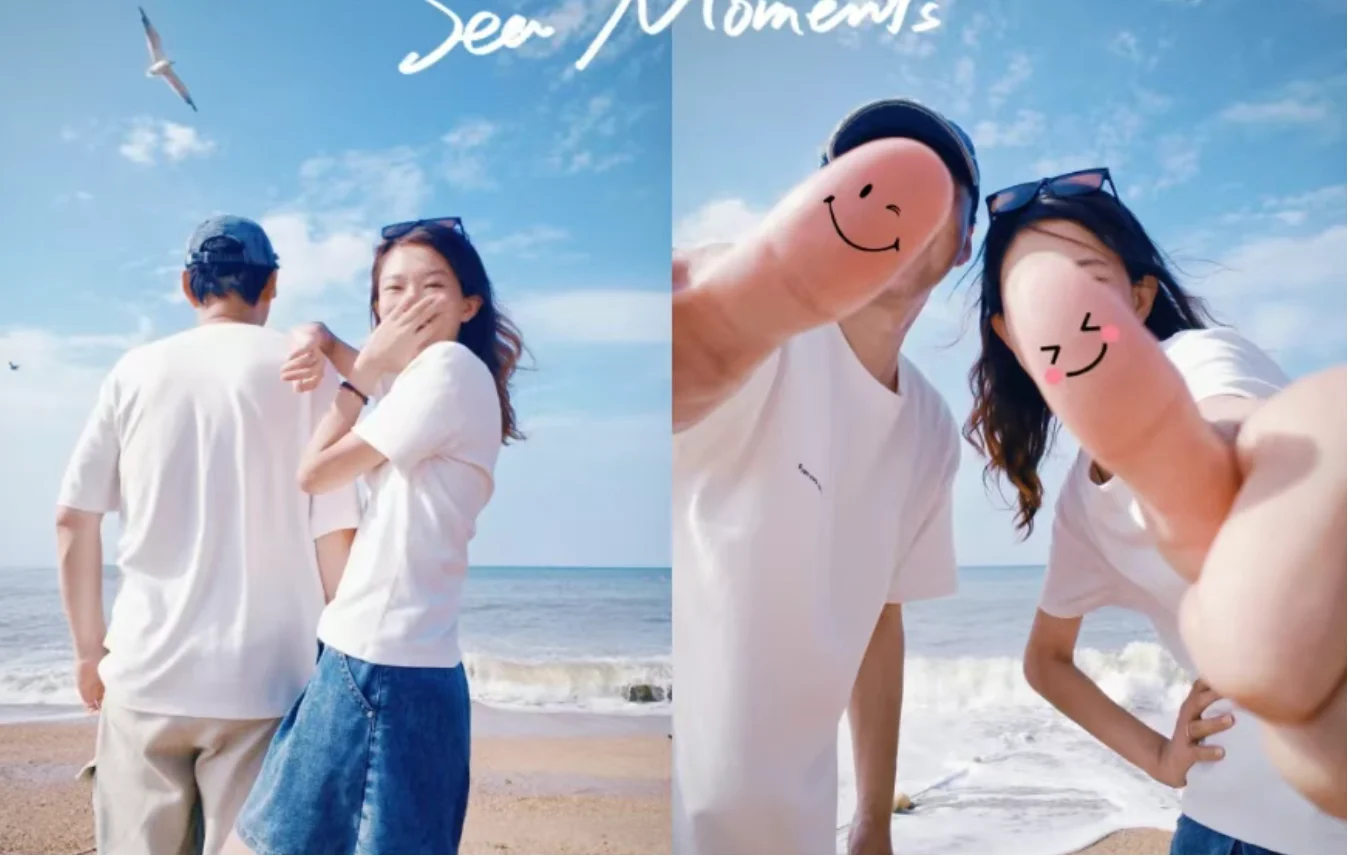 海邊旅行拍照，不卡建模的情侶海邊拍照姿勢，不用露臉也一樣甜甜噠！