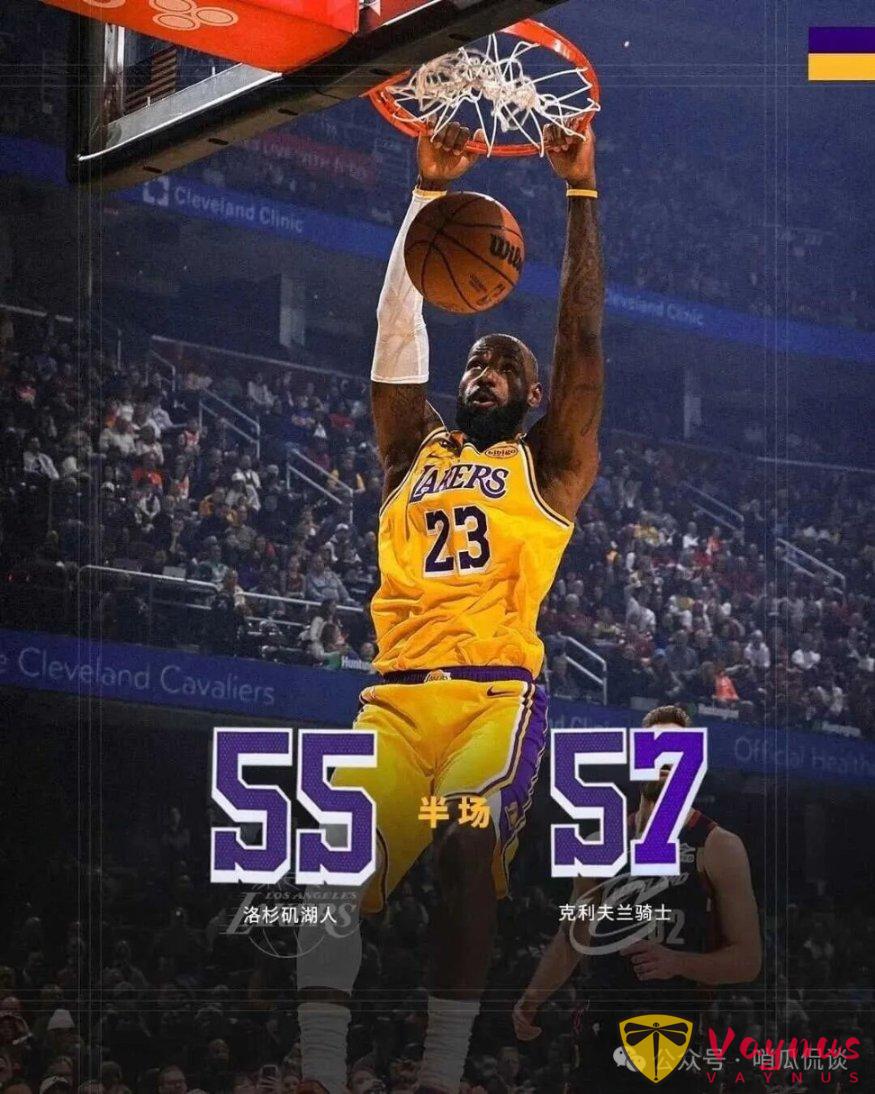 湖三崩又来了！湖人惨败骑士遭30分血洗，老詹11分低迷，东契奇空砍29+5+6