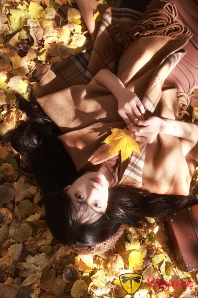 9个秋天枫叶拍照姿势,温柔又高级,轻松拍出浪漫的油画感大片