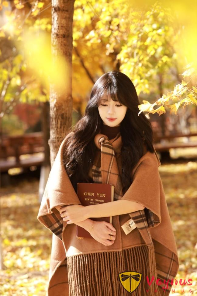 9个秋天枫叶拍照姿势,温柔又高级,轻松拍出浪漫的油画感大片