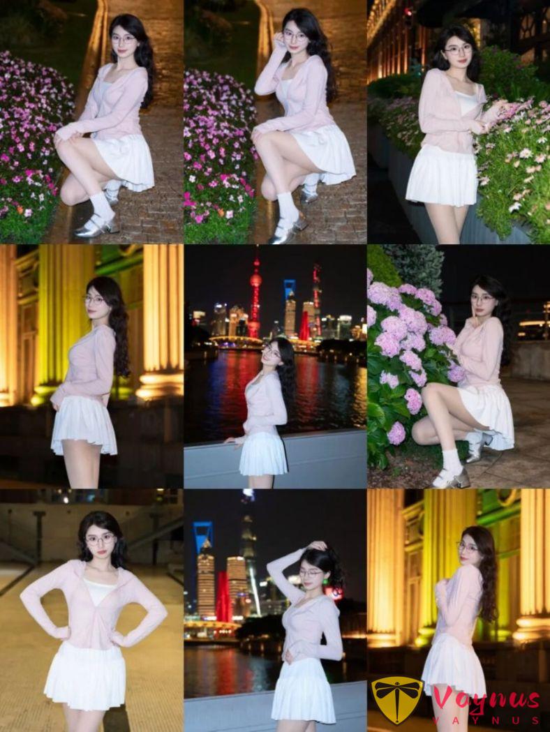 夜景闪光灯拍照，9个姿势，秒变少女感甜妹，漂亮迷人还显白