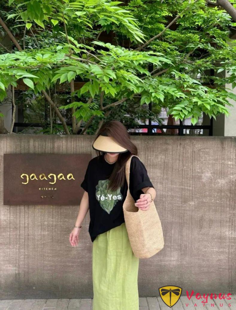 亚麻半裙穿搭灵感