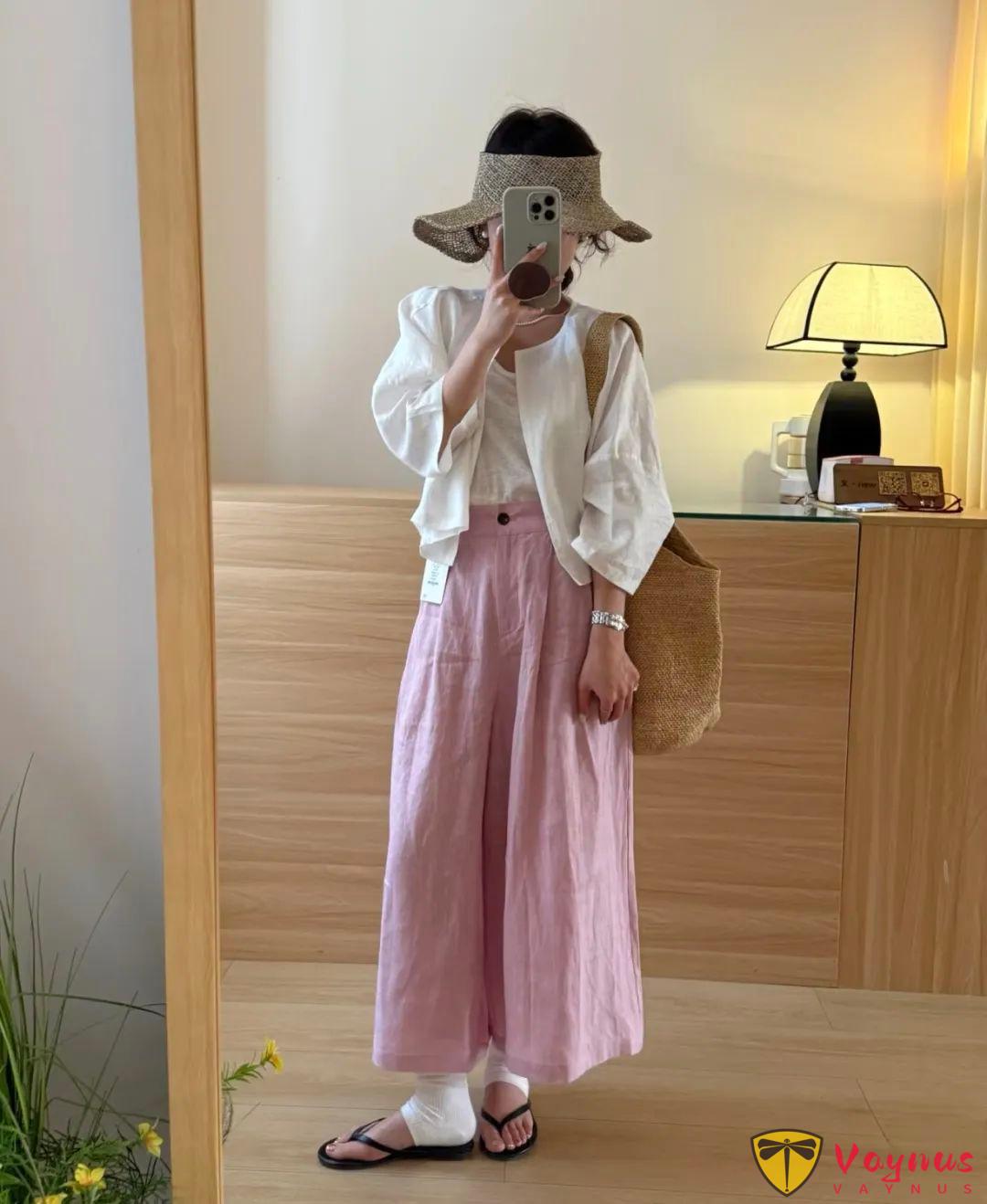 亚麻半裙穿搭灵感