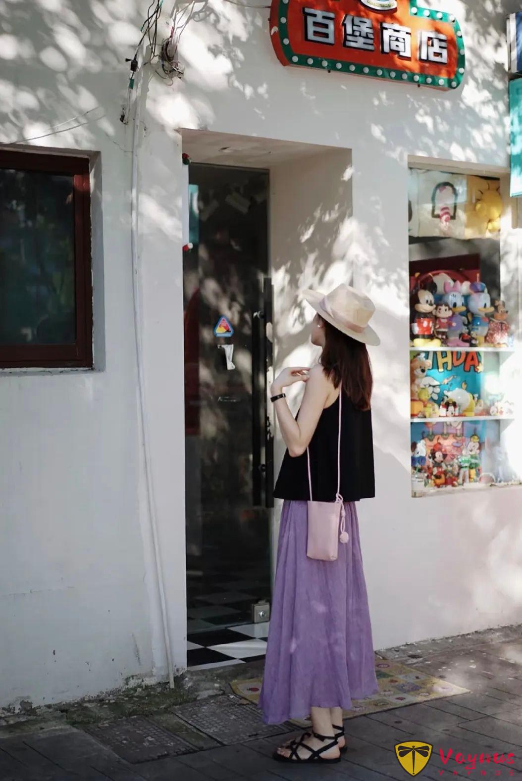 紫色半裙穿搭靈感