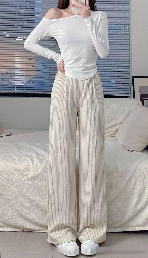 小個子和大碼女生都愛的闊腿褲,怎麼穿都舒服,百搭不挑身材