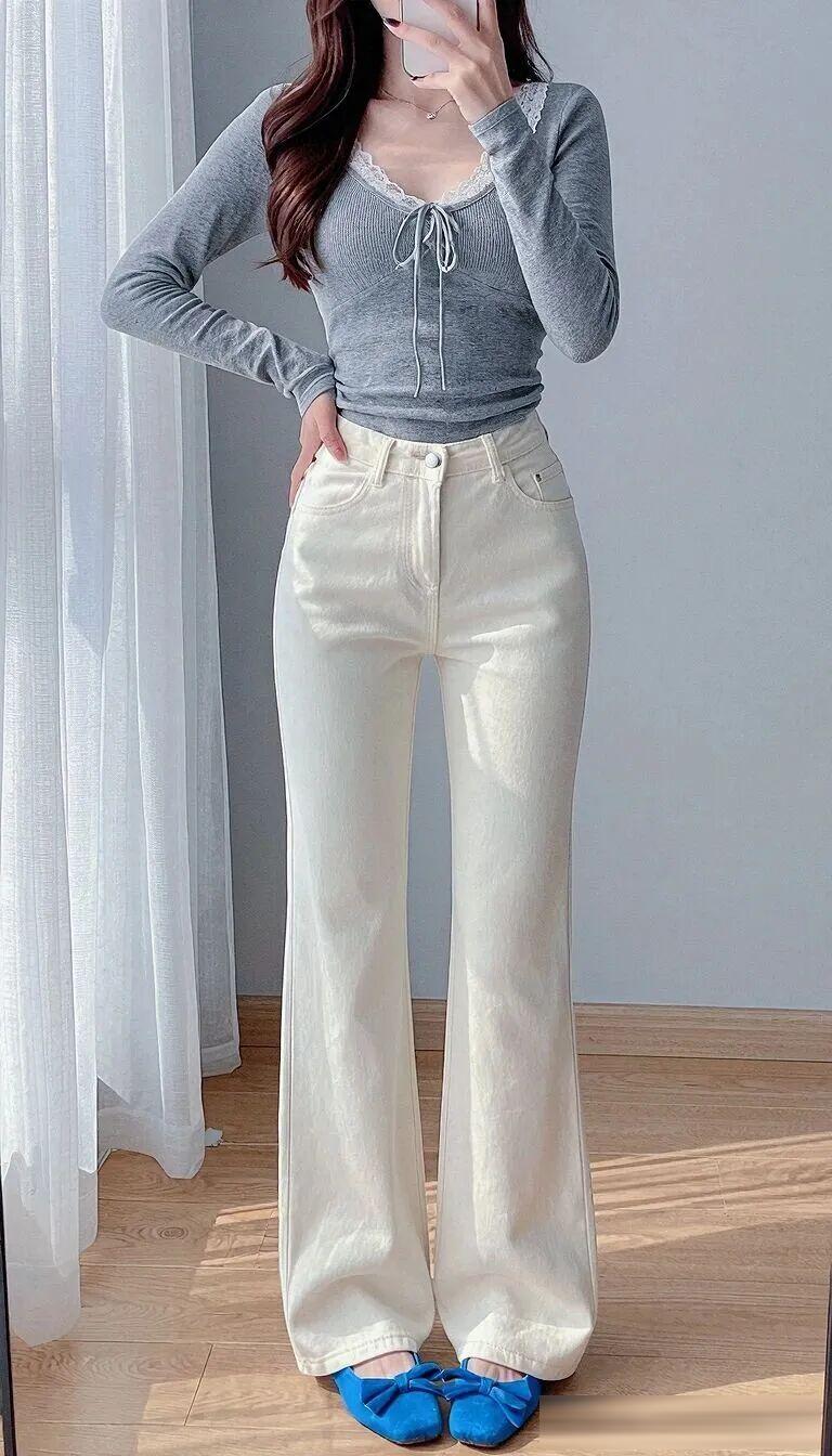 小個子和大碼女生都愛的闊腿褲,怎麼穿都舒服,百搭不挑身材
