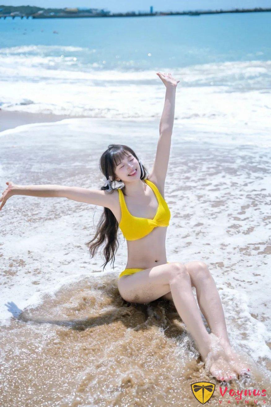 沙滩3式动作拍照秘籍，150秒变170大长腿，男友视角也忍不住收藏