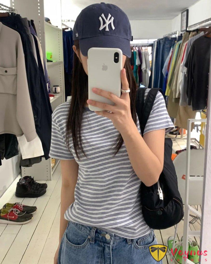 夏季條紋體恤的穿搭靈感
