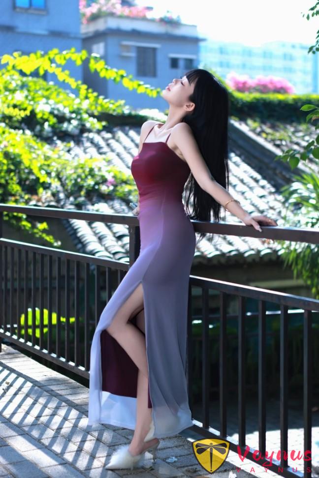 9個開叉長裙拍照姿勢,優雅貴氣顯身材,嫵媚撩人又有韻味