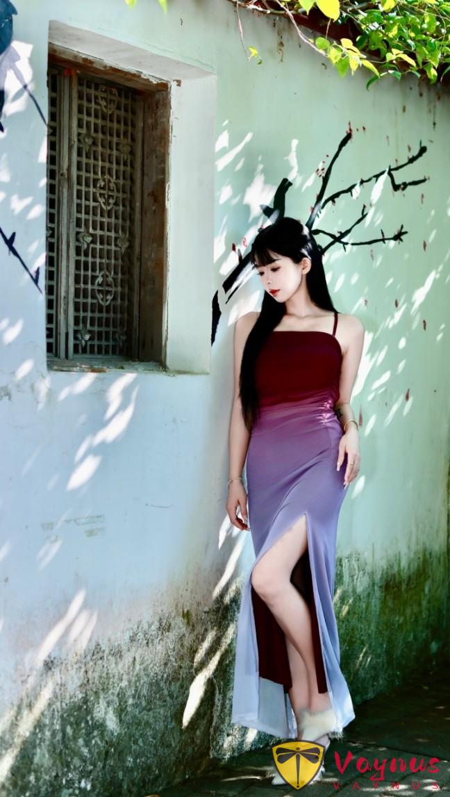 9個開叉長裙拍照姿勢,優雅貴氣顯身材,嫵媚撩人又有韻味