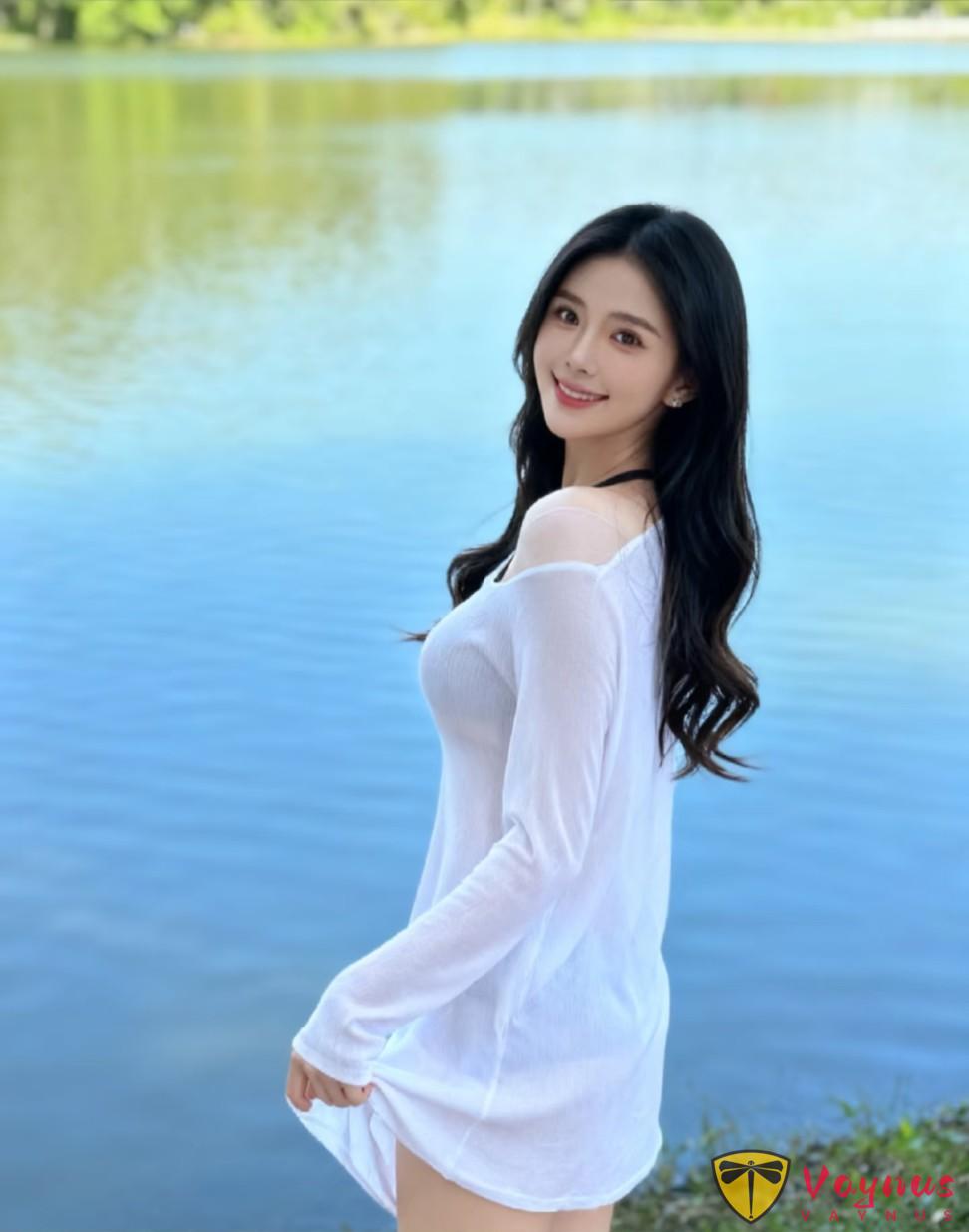 湖边、水边拍照,保姆级教程,教你9个姿势,拍出干净清透女神范