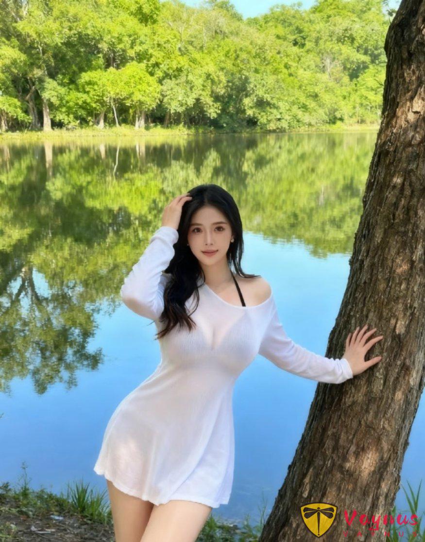 湖边、水边拍照,保姆级教程,教你9个姿势,拍出干净清透女神范