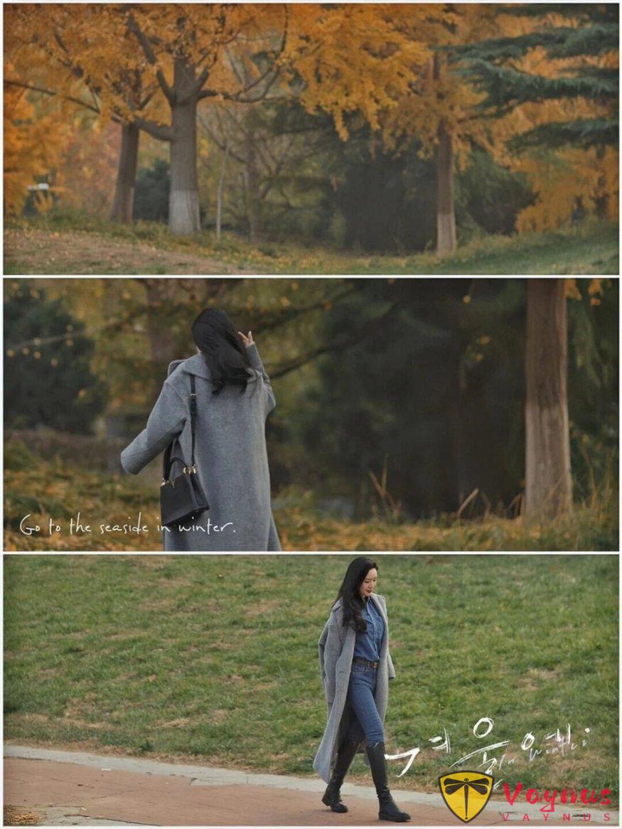 深秋油画般银杏林,6个姿势技巧,风衣牛仔裤穿搭,大气有气质