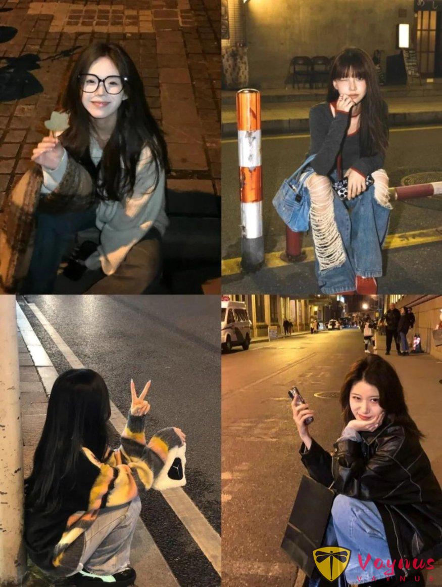 夜晚街拍9個蹲姿萬能動作，拍出氛圍感純欲感，誰拍誰出片，
