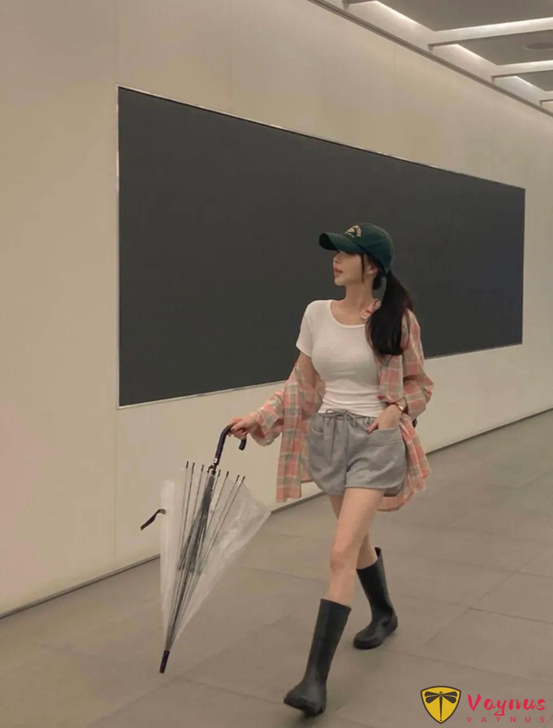 韓系格子襯衫搭配