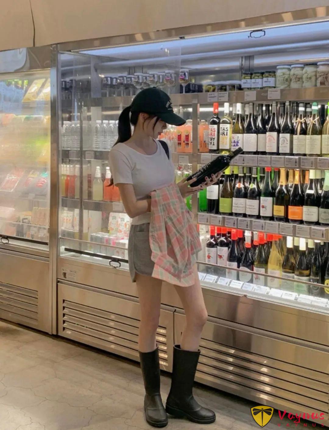 韓系格子襯衫搭配