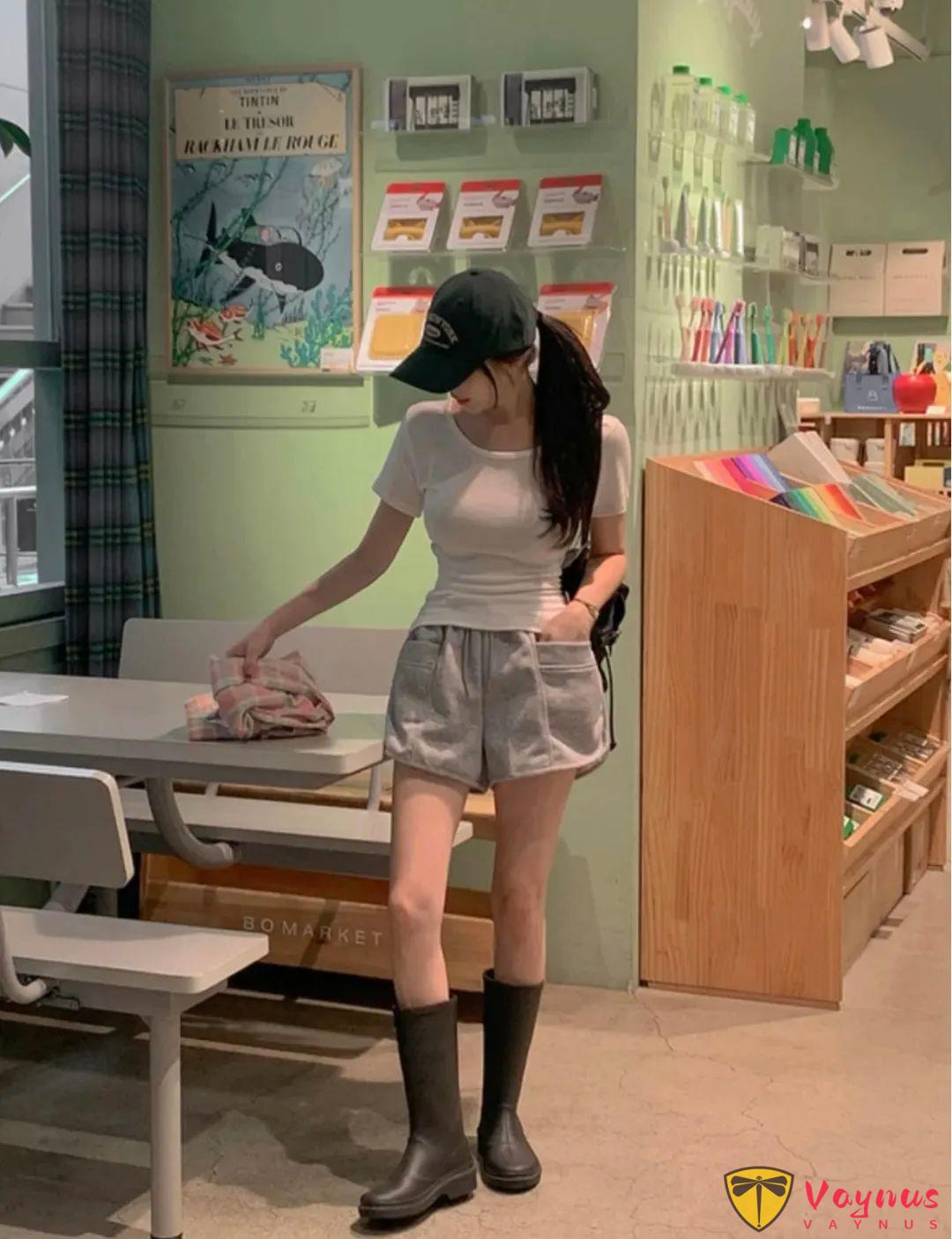 韓系格子襯衫搭配