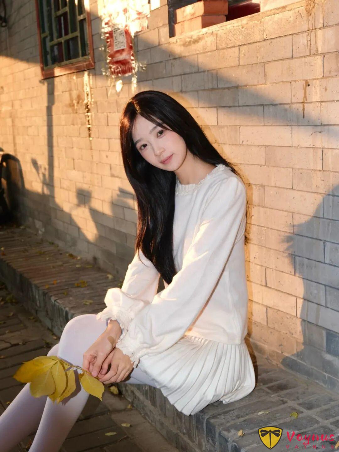 深秋百褶少女，9個拍照姿勢，甜美乖巧又減齡，軟糯清新超顯白