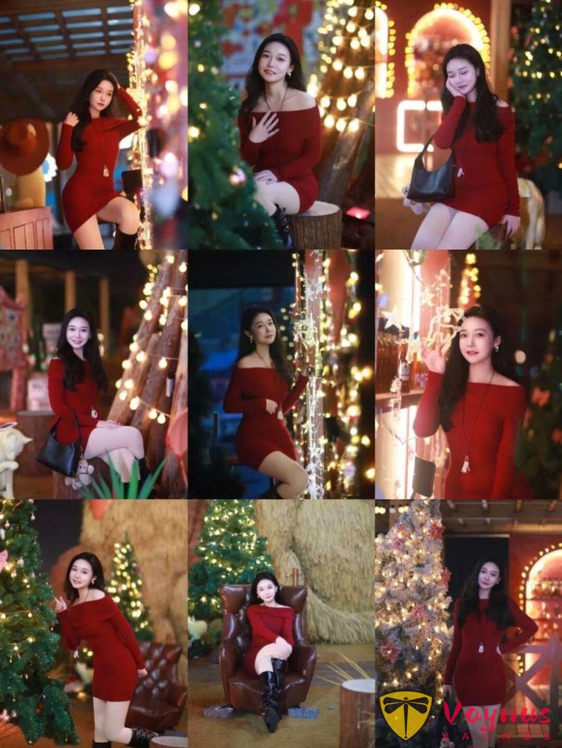 红色战袍怎么拍?9个显身材拍照动作,性感又不失优雅,美疯了