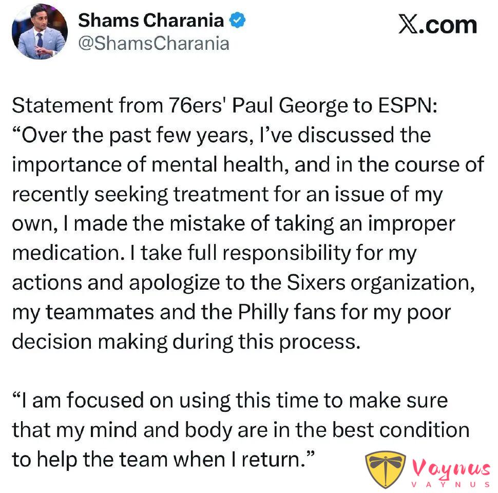 重大消息：保罗-乔治（paul george）被禁赛25场！违反联盟禁用药品条例！ ​​​乔治道歉声明！！