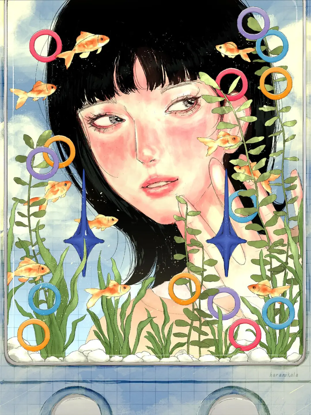 又纯又野!她画笔下的少女太具侵略性......