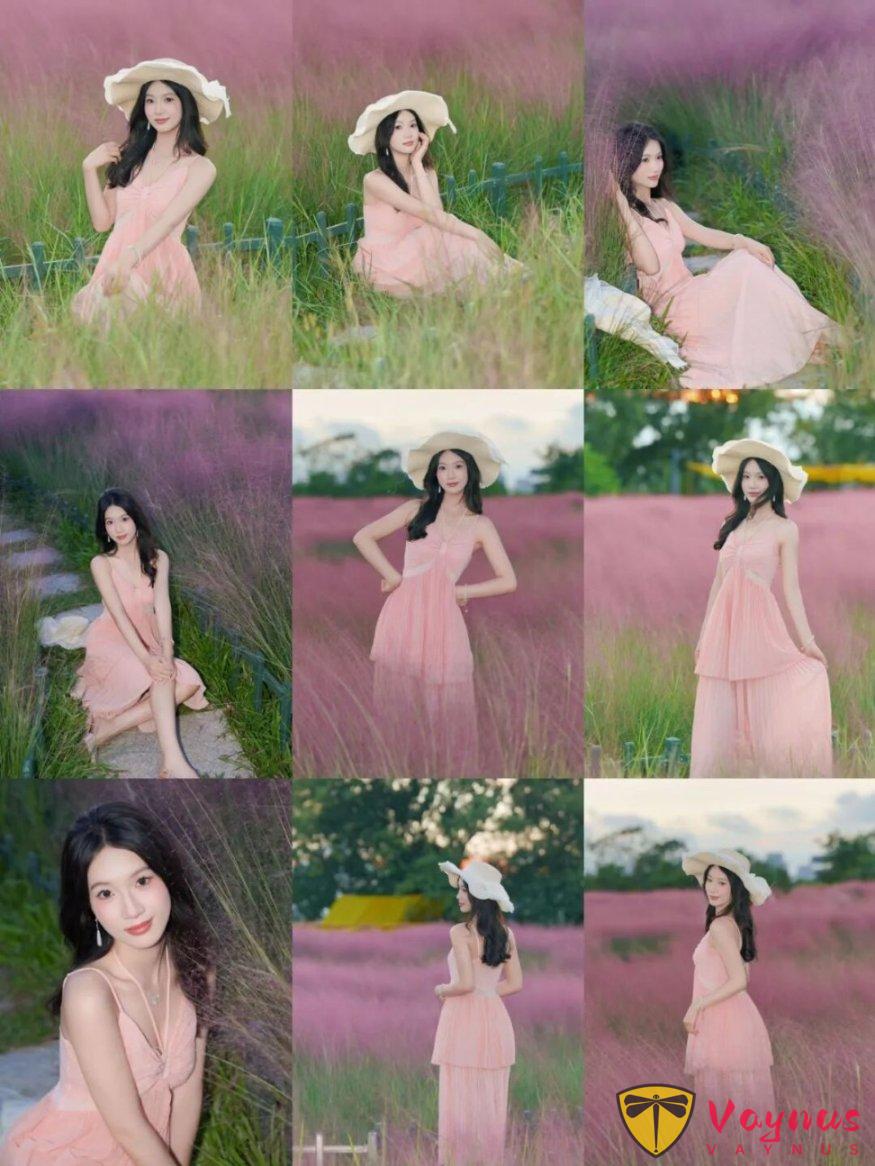 秋天限定的粉色海洋,9個粉黛草拍照姿勢,簡直太美了,氛圍拉滿