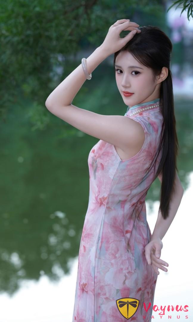 粉色少女旗袍寫真,9個萬能姿勢,顯瘦顯身材,溫柔甜美有韻味