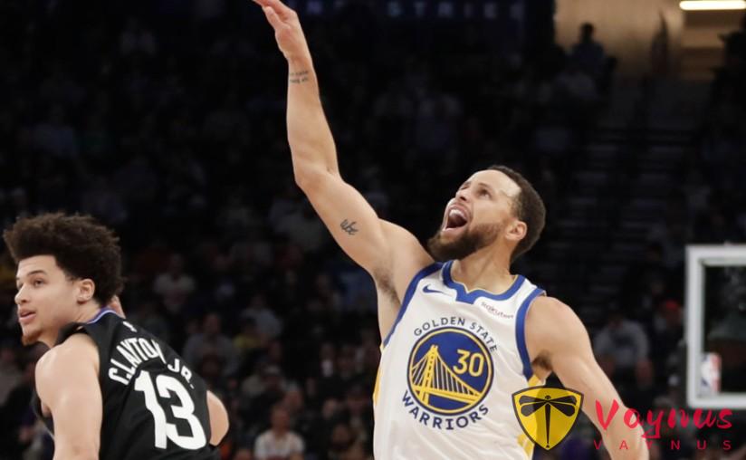 NBA战报｜库里27分总得分超皮尔斯！勇士8人上双力克爵士，穆迪26分5板，森萨博22分，乔治19分6板7助