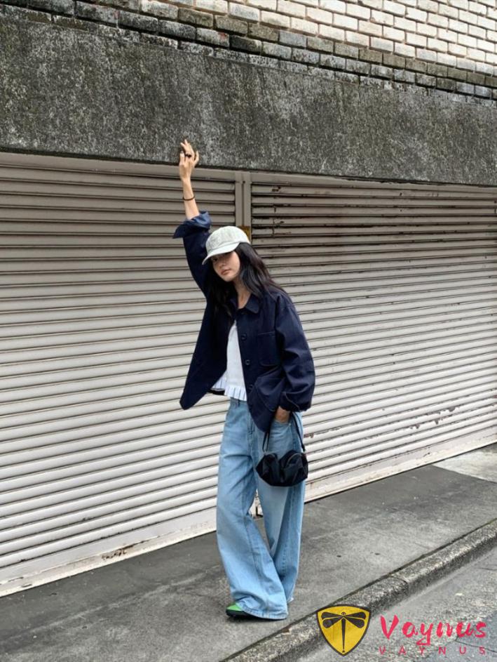 超好看的藏蓝色外套