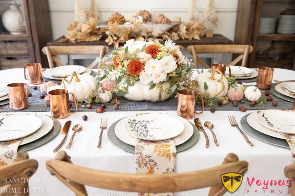 超简单的感恩节餐桌布置技巧,不花大钱也能布置出节日感!
