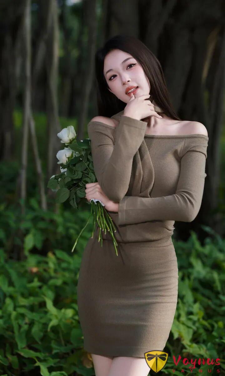 9个针织裙穿搭拍照姿势，曼妙身姿尽显曲线美，优雅性感太撩人了