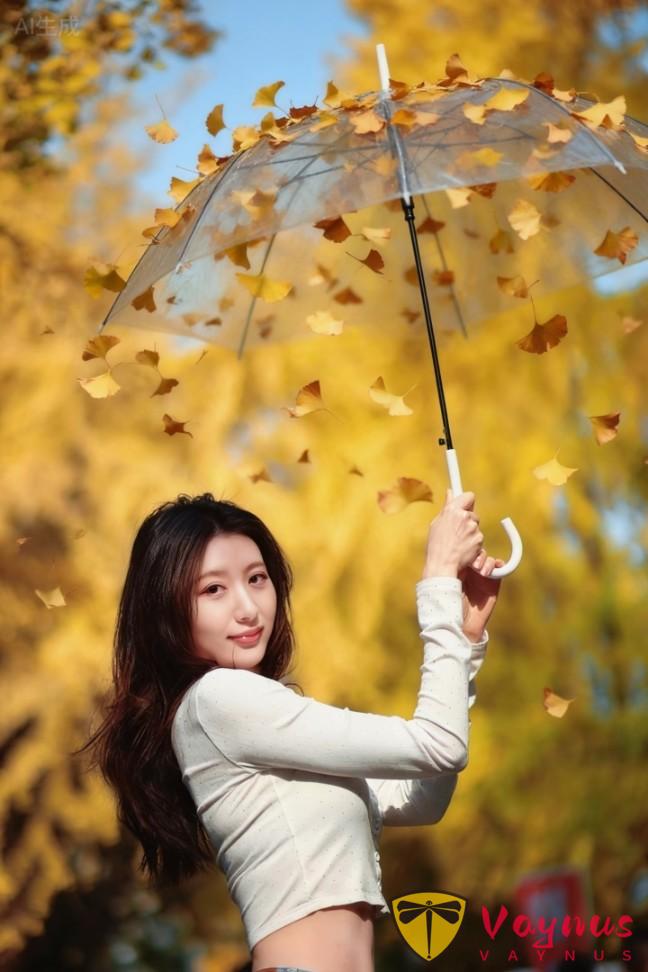 9個秋日銀杏拍照姿勢,清新干淨顯膚白,白衣牛仔纔是yyds