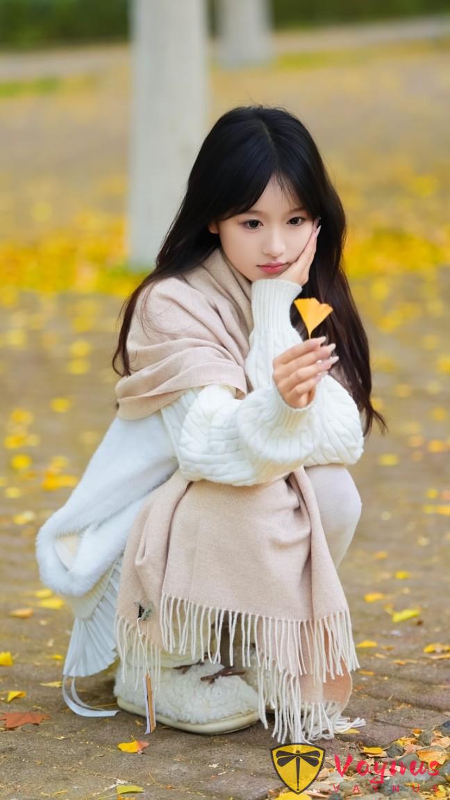 秋日银杏拍照，9个i人姿势，温柔又治愈，漂亮唯美宛如白月光